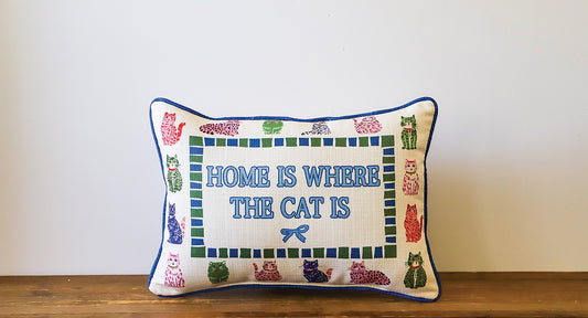 Home is where the Cat is pillow
