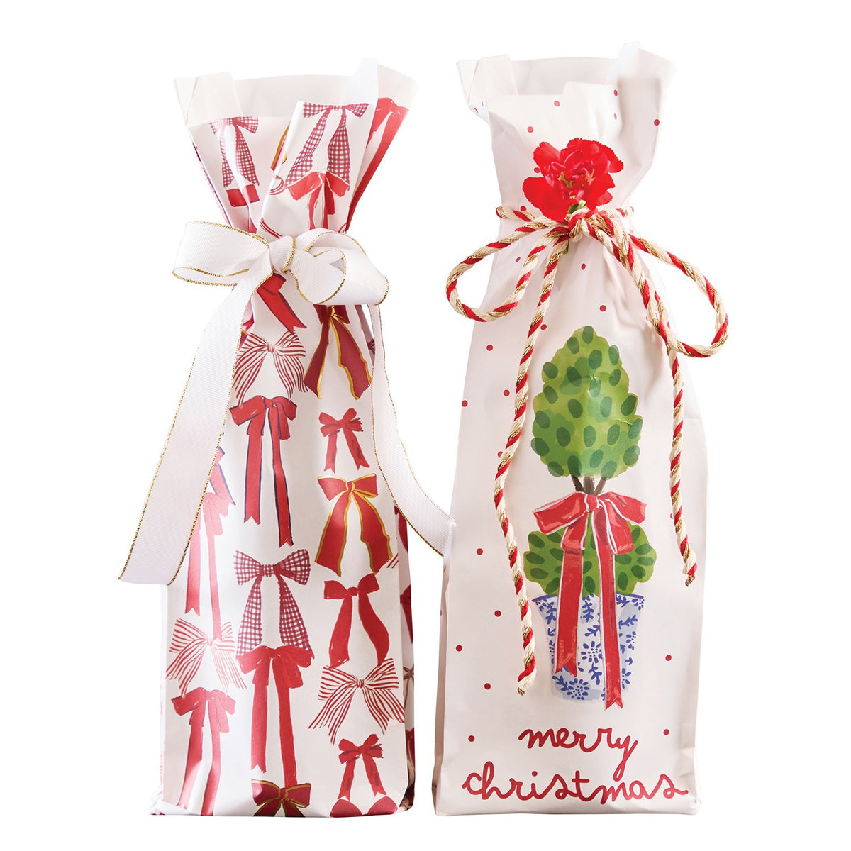 Paper Wine Bag - Holiday S/6