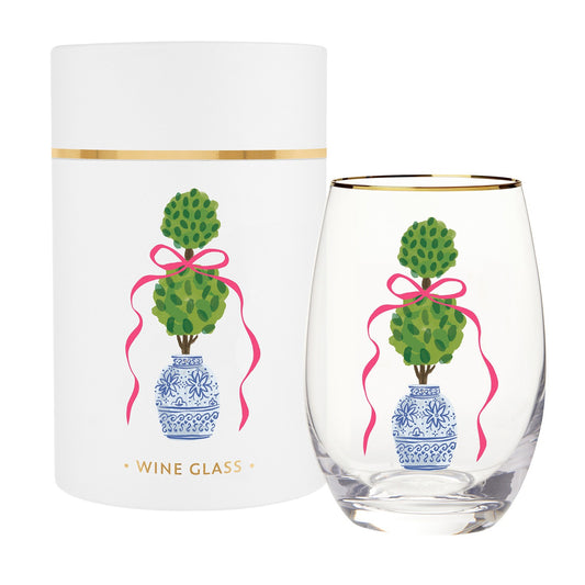 StemlessWineGls-TopiaryPinkBow