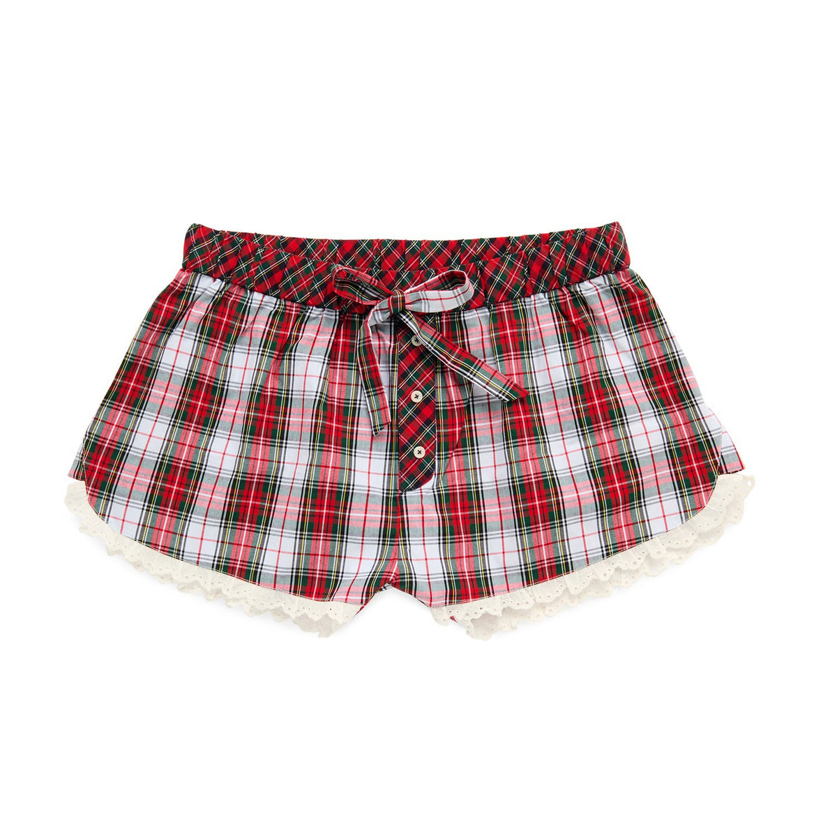 XS  TARTAN BOXER SHORT,RED