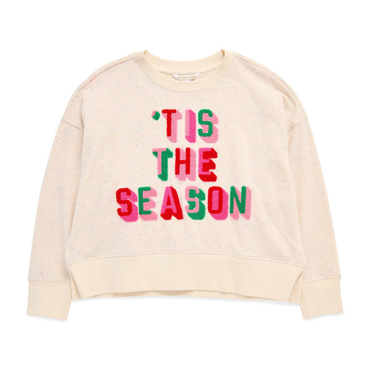 ASST/8 "TIS THE SEASON" RELAXED SWEATSHIRTS,CREAM