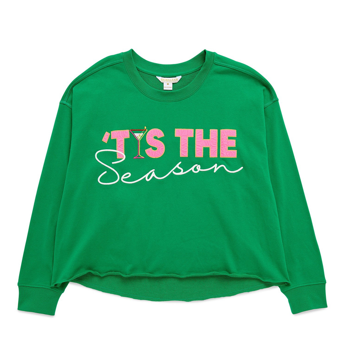 XS  "TIS THE SEASON" LOUNGE SWEATSHIRT,GREEN