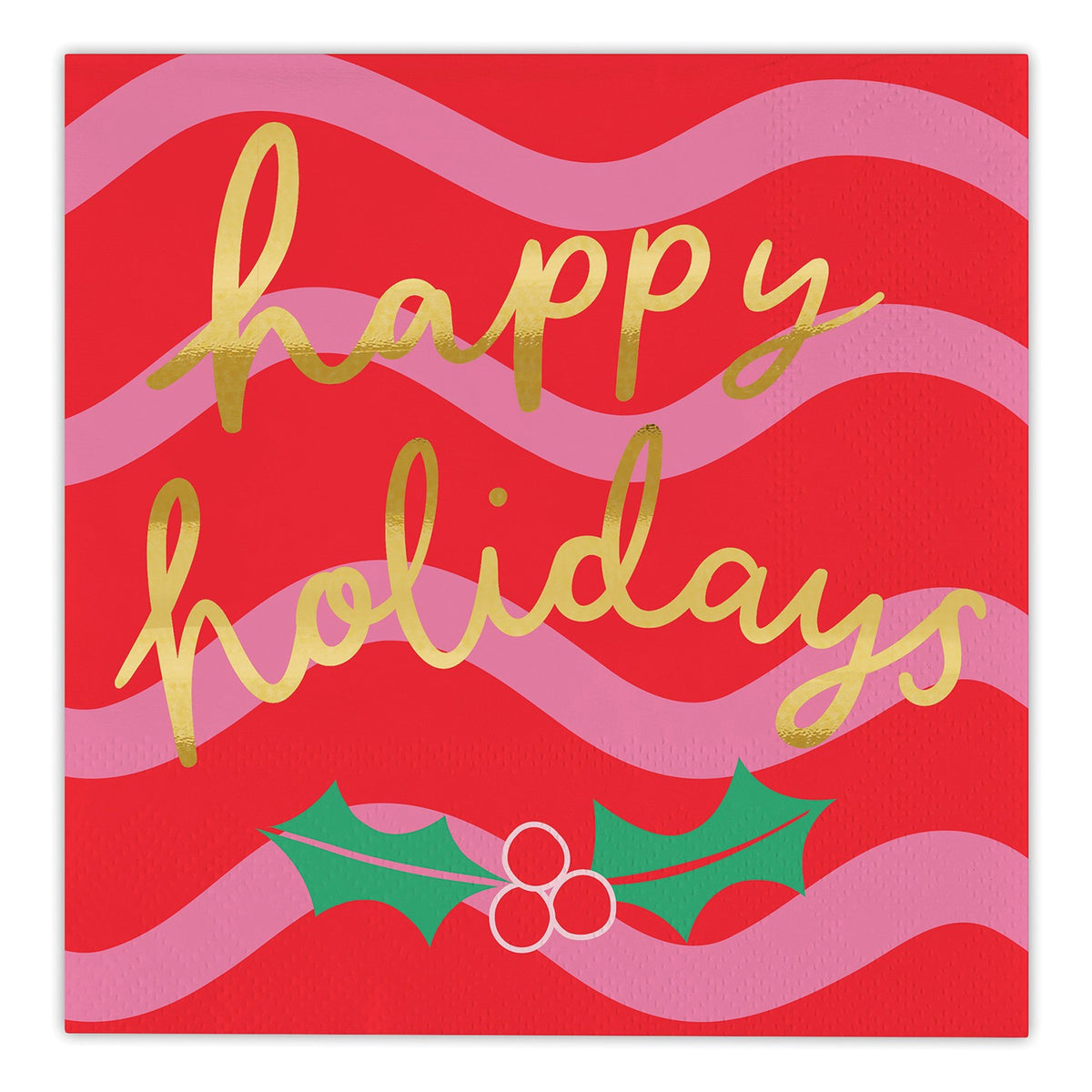 FoilNapkin-HappyHolidaysBright