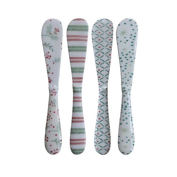 Enameled Stainless Steel Canape Knife, 4 Styles