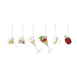 Glass Cocktail Ornament, Multi Color, 6 Styles