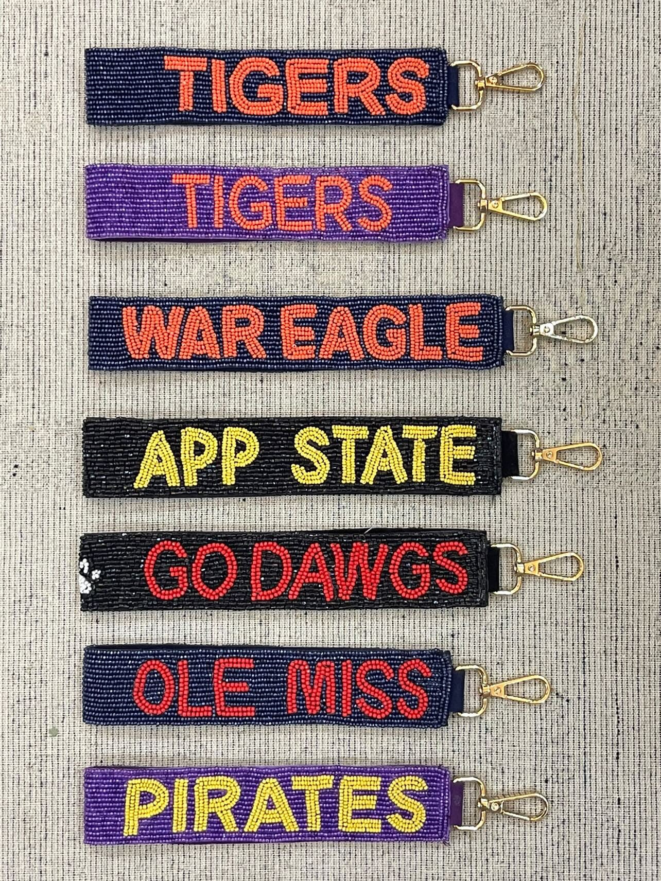 Beaded Wristlet - collegiate beaded
