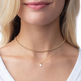 16" necklace gold - signature cross gold charm