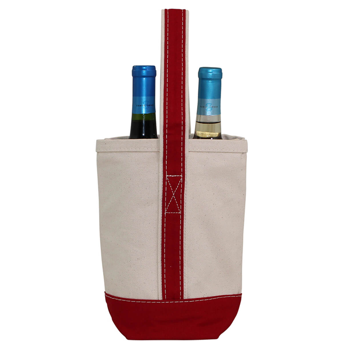 Canvas Wine Tote - includes monogram