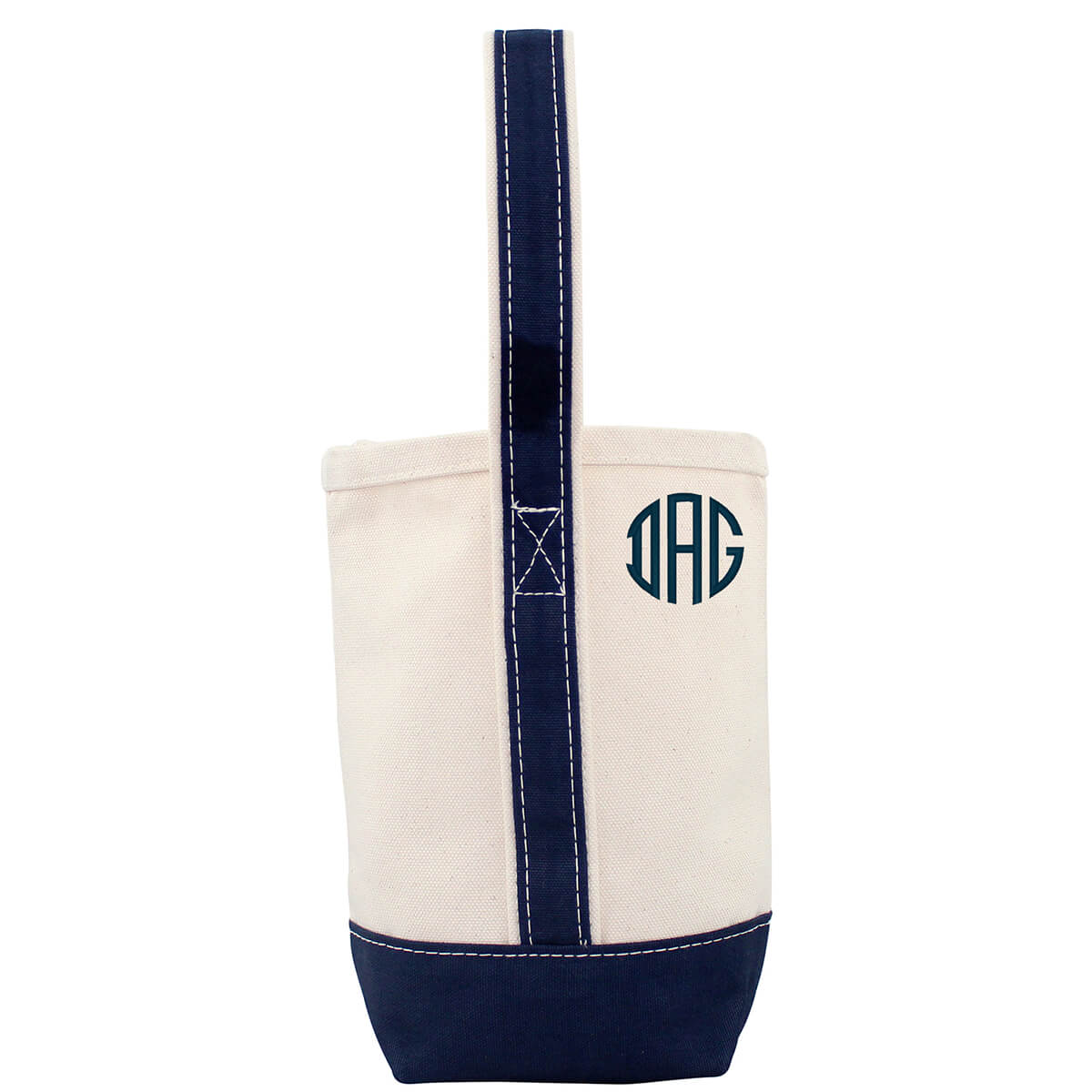 Canvas Wine Tote - includes monogram