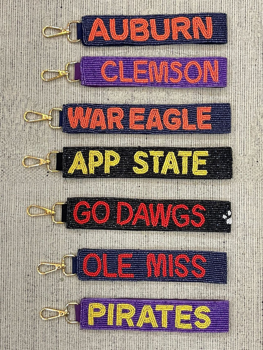 Beaded Wristlet - collegiate beaded