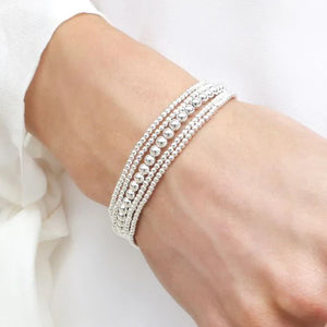 Classic Sterling 2mm Bead bracelet