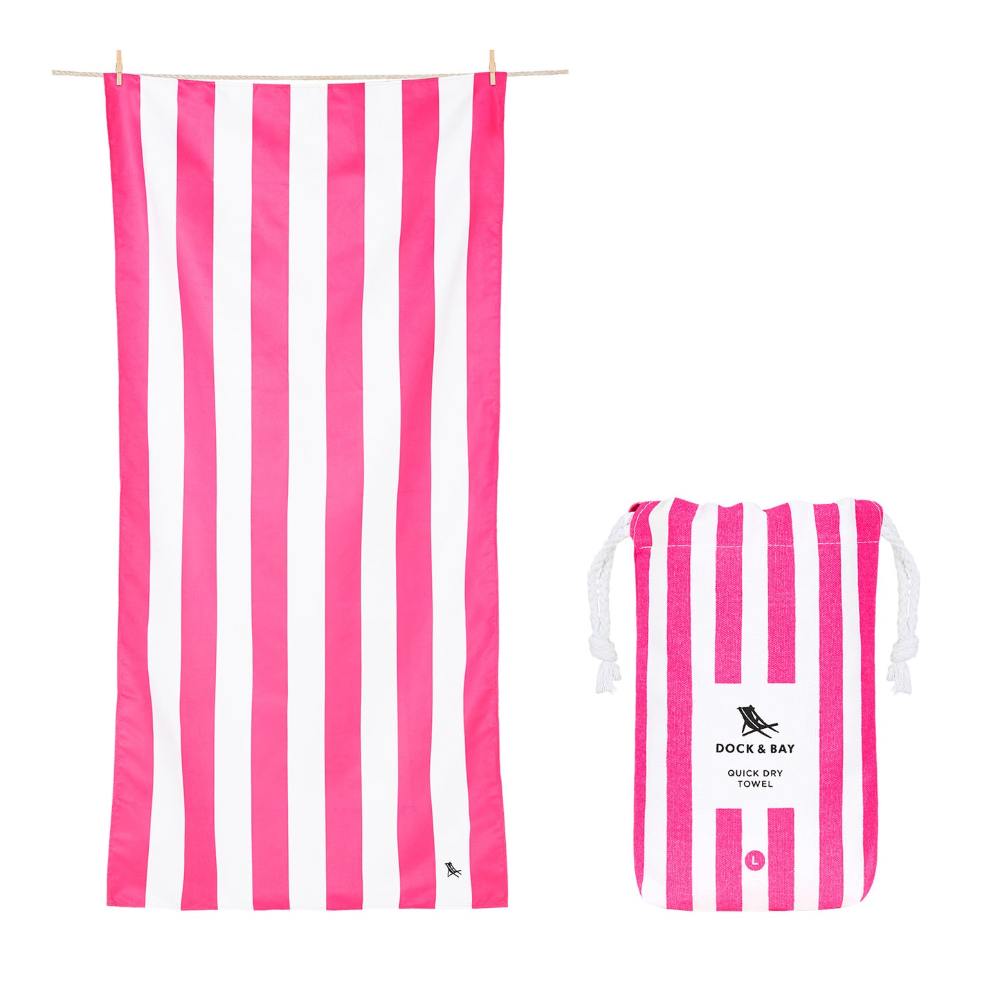 Quick Dry Towel - Cabana Stripe - includes monogram
