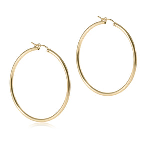 round gold hoop - smooth 2"