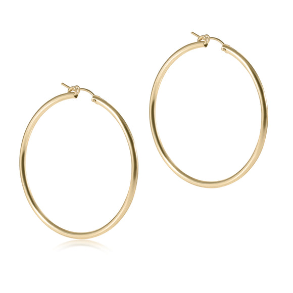 round gold hoop - smooth 2