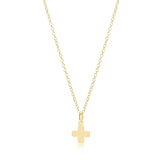 16" necklace gold - signature cross gold charm