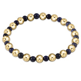 gold grateful pattern 6mm bead bracelet